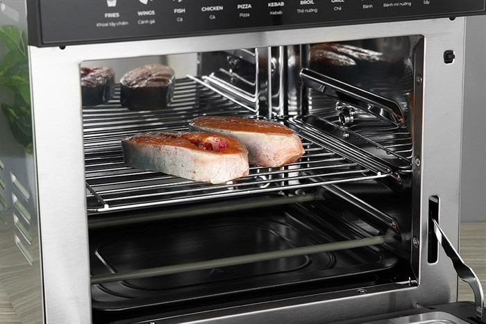 Lò chiên không dầu Elmich AFE-3950 14 lít Màu Đen - Bạc