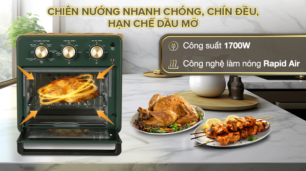 Lò chiên không dầu Kangaroo KG15AF2A 15 lít - 5