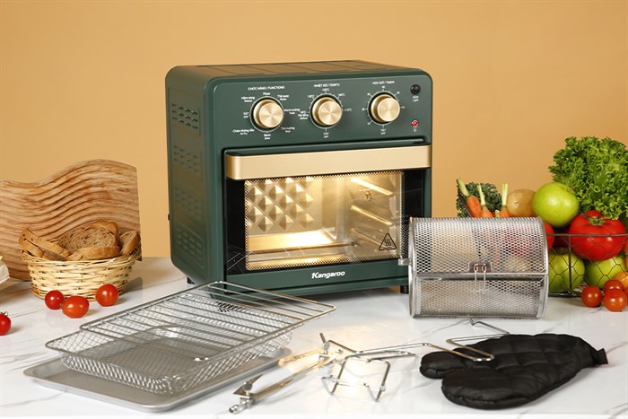Lò chiên không dầu Kangaroo KG15AF2A 15 lít Màu Xanh