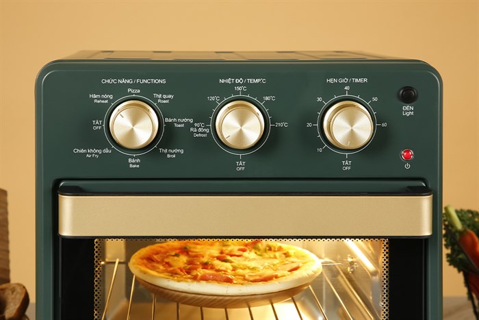 Lò chiên không dầu Kangaroo KG15AF2A 15 lít Màu Xanh