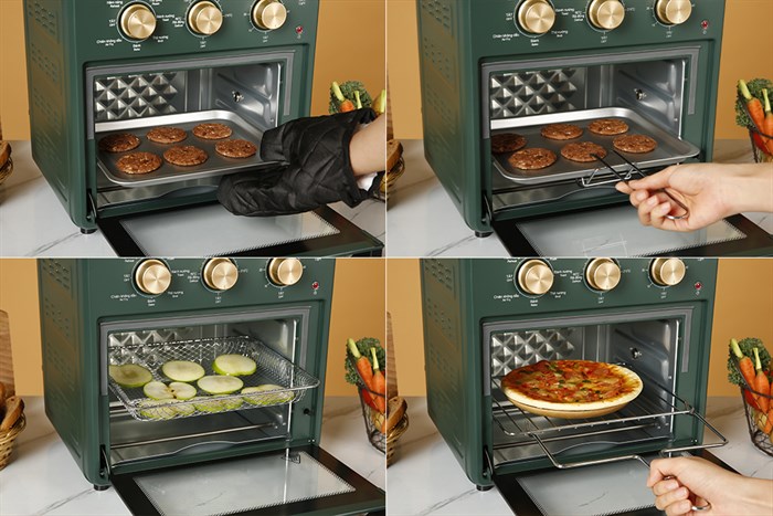 Lò chiên không dầu Kangaroo KG15AF2A 15 lít Màu Xanh