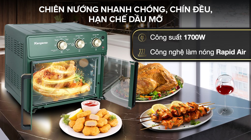 Lò chiên không dầu Kangaroo KG25AF2A 25 lít