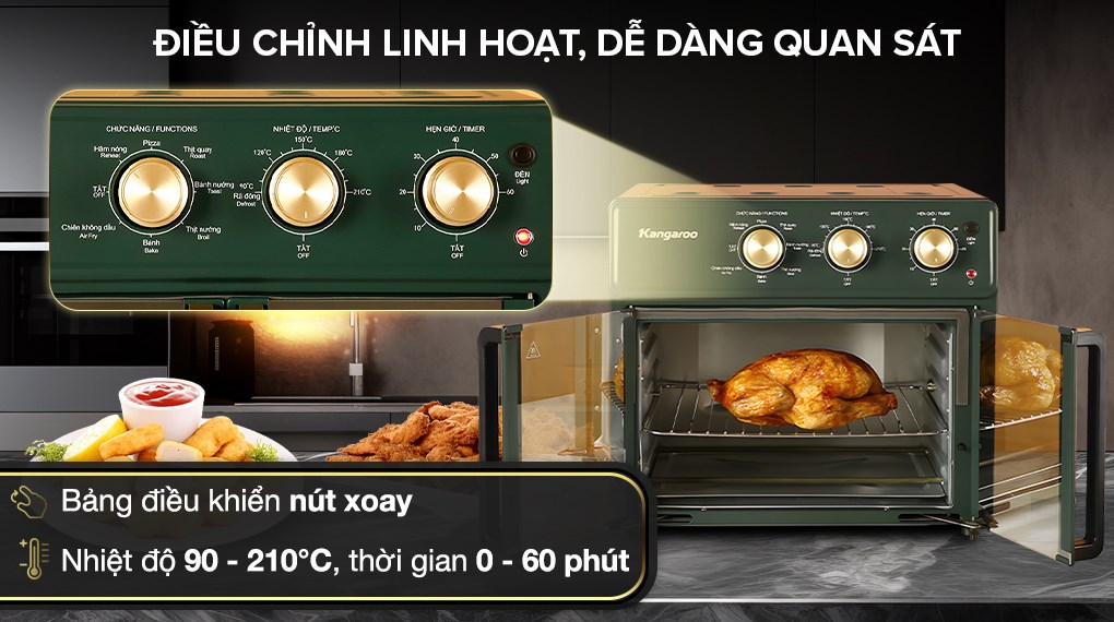 Lò chiên không dầu Kangaroo KG25AF2A 25 lít