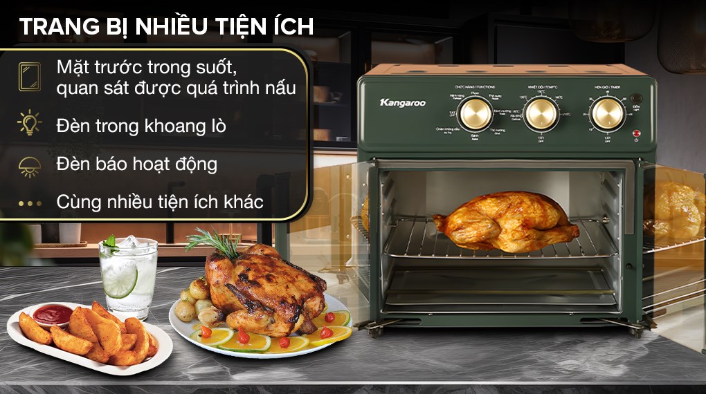 Lò chiên không dầu Kangaroo KG25AF2A 25 lít