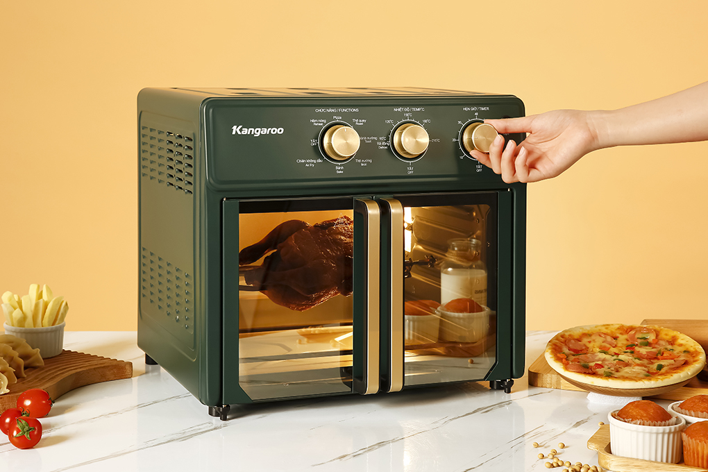 Lò chiên không dầu Kangaroo KG25AF2A 25 lít Màu Xanh