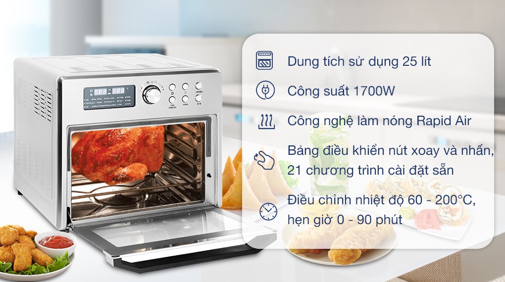 Lò chiên không dầu Kangaroo KG25AF1A 25 lít - 2