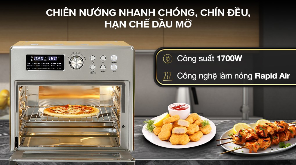 Lò chiên không dầu Kangaroo KG25AF1A 25 lít