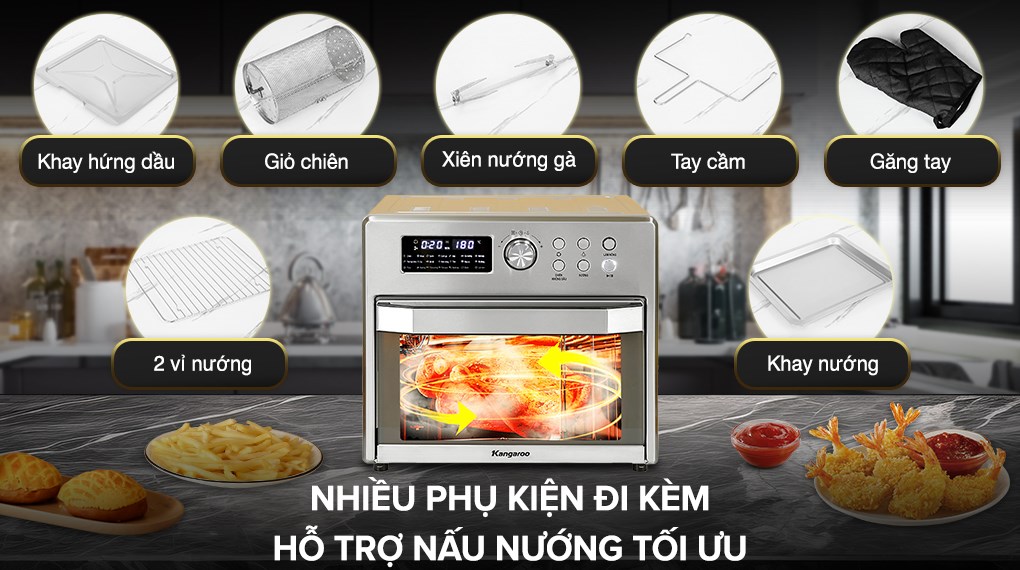 Lò chiên không dầu Kangaroo KG25AF1A 25 lít