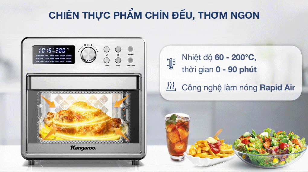 Lò chiên không dầu Kangaroo KG25AF1A 25 lít - 7
