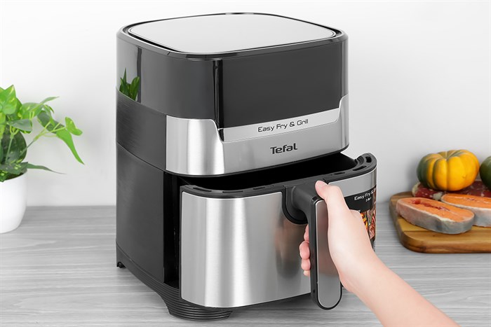Nồi chiên không dầu Tefal EY505D15 4.2 lít Màu Bạc Inox