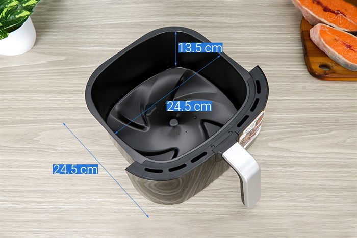 Nồi chiên không dầu Crystal AF7002A-N 6.8 lít Màu Đen