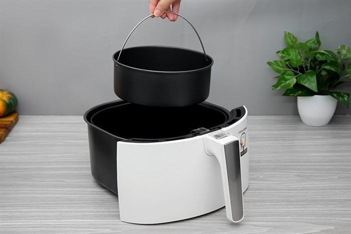 Nồi chiên không dầu Lock&Lock 5.2 lít EJF357WHT Màu Trắng