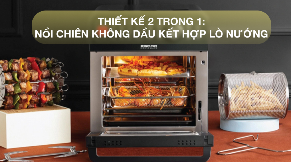 Lò chiên không dầu 2GOOD S20 14.5 lít - Thiết kế