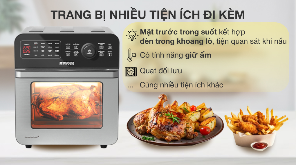 Lò chiên không dầu 2GOOD S20 14.5 lít - Tiện ích