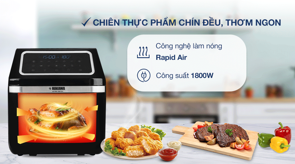 Lò chiên không dầu Hakawa HK-AF12L 12 lít