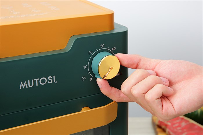 Lò chiên không dầu Mutosi MF-98C 12 lít Màu Xanh