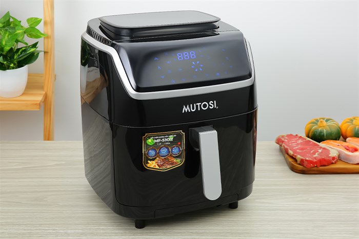 Nồi chiên không dầu kiêm hấp Mutosi MF-S102 7 lít Màu Đen