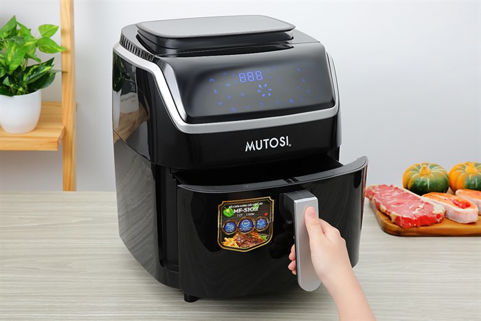 Nồi chiên không dầu kiêm hấp Mutosi MF-S102 7 lít Màu Đen