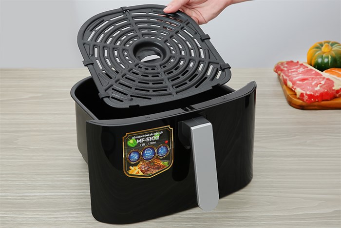 Nồi chiên không dầu kiêm hấp Mutosi MF-S102 7 lít Màu Đen