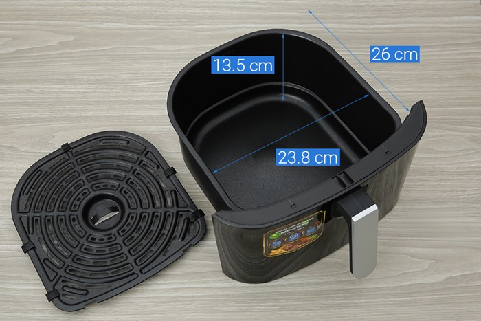 Nồi chiên không dầu kiêm hấp Mutosi MF-S102 7 lít Màu Đen