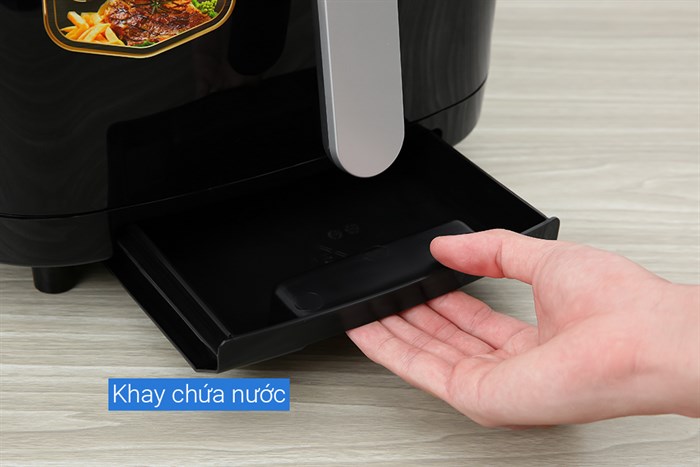 Nồi chiên không dầu kiêm hấp Mutosi MF-S102 7 lít Màu Đen