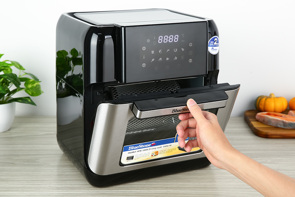 Lò chiên không dầu BlueStone 10 lít AFB-5888 Màu Đen - Bạc