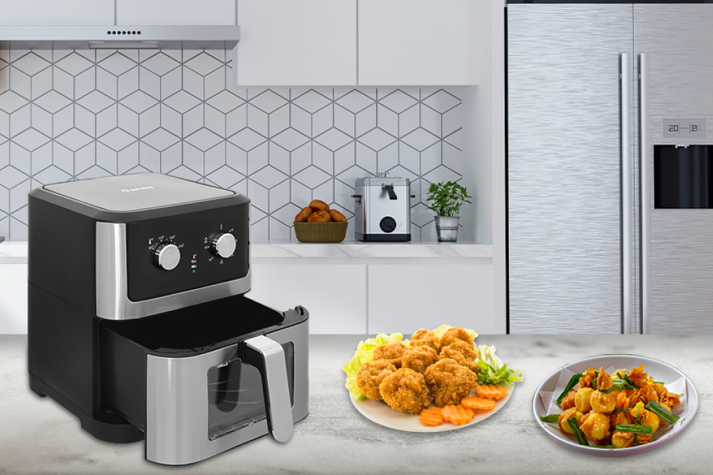 Nồi chiên không dầu Rapido RAF-8.0M 8 lít Màu Đen - Bạc