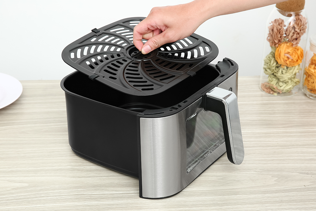 Nồi chiên không dầu Rapido RAF-8.0M 8 lít Màu Đen - Bạc