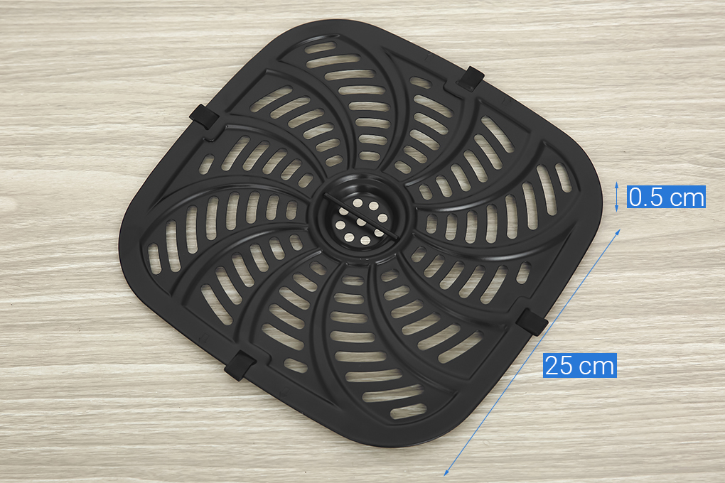 Nồi chiên không dầu Rapido RAF-8.0M 8 lít Màu Đen - Bạc
