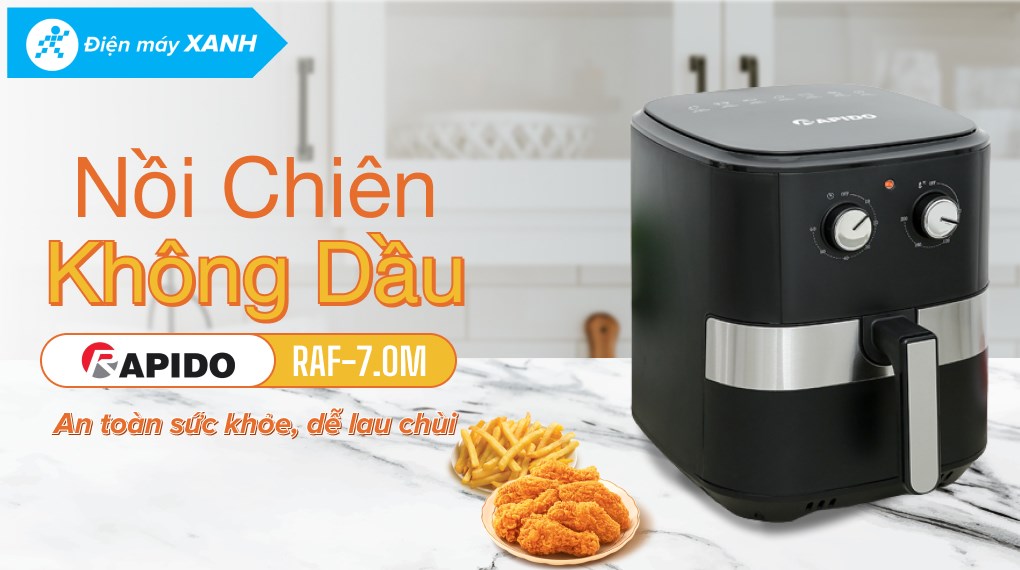 Nồi chiên không dầu Rapido RAF-7.0M 7 lít