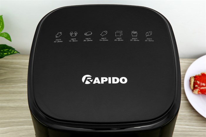 Nồi chiên không dầu Rapido RAF-7.0M 7 lít Màu Đen - Bạc