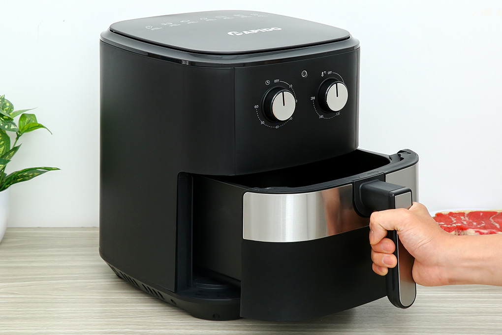 Nồi chiên không dầu Rapido RAF-7.0M 7 lít Màu Đen - Bạc