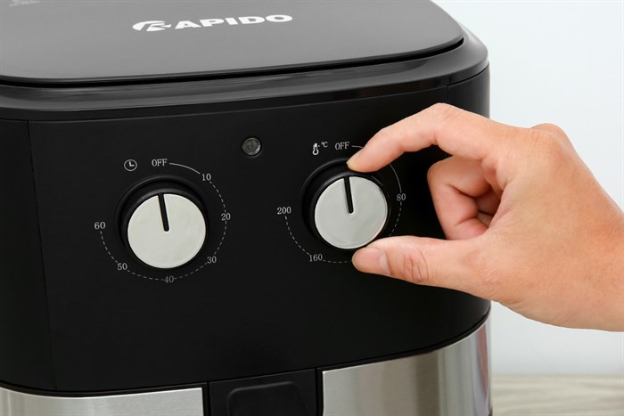 Nồi chiên không dầu Rapido RAF-7.0M 7 lít Màu Đen - Bạc