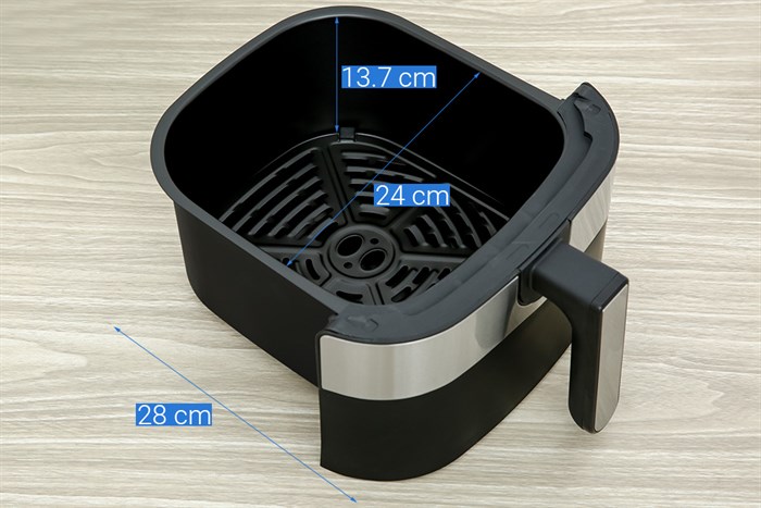 Nồi chiên không dầu Rapido RAF-7.0M 7 lít Màu Đen - Bạc