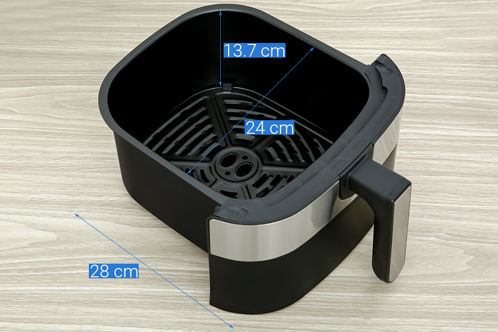 Nồi chiên không dầu Rapido RAF-7.0M 7 lít Màu Đen - Bạc