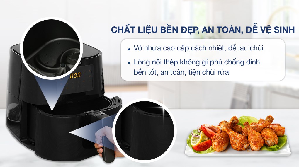 Nồi chiên không dầu Philips 6.2 lít HD9280/90