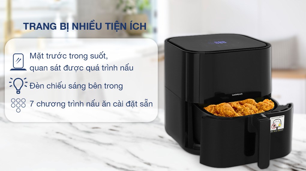 Nồi chiên không dầu Lock&Lock 5.5 lít EJF996BLK - 6