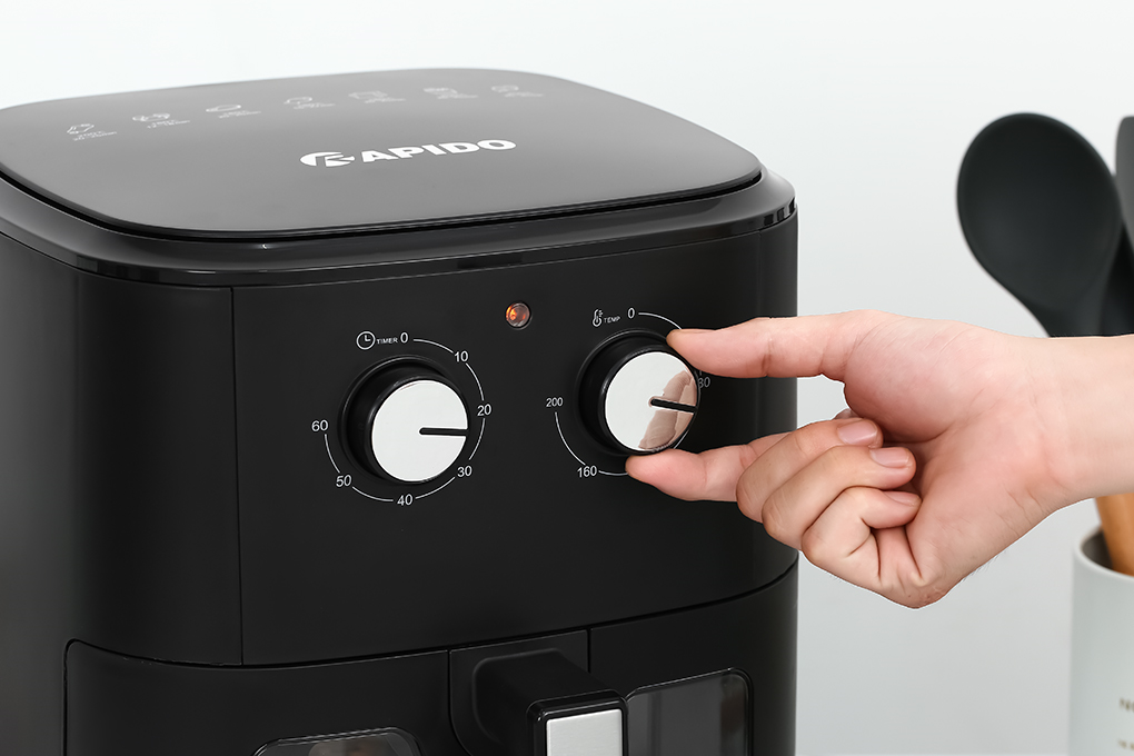 Nồi chiên không dầu Rapido SMART-7.0M 7 lít Màu Đen - Bạc