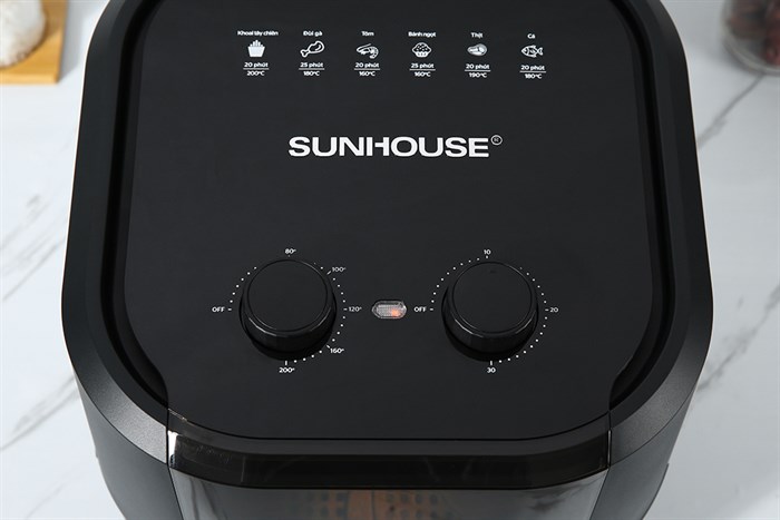 Nồi chiên không dầu Sunhouse 9 lít SHD4036 Màu Đen