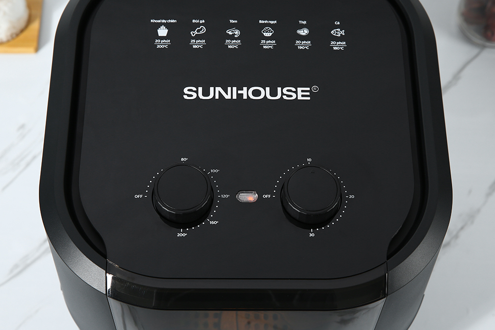 Nồi chiên không dầu Sunhouse 9 lít SHD4036 Màu Đen