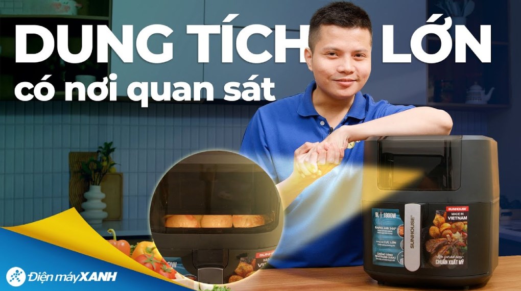 Nồi chiên không dầu Sunhouse SHD4089 9 lít