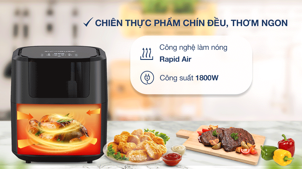 Nồi chiên không dầu Sunhouse SHD4089 9 lít