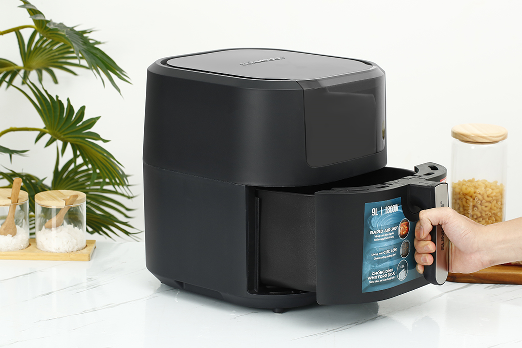 Nồi chiên không dầu Sunhouse SHD4089 9 lít Màu Đen