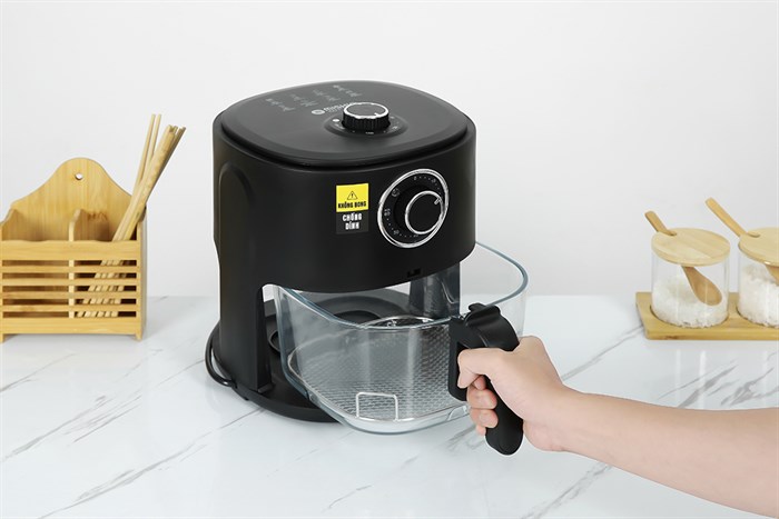 Nồi chiên không dầu Mishio 6 lít MK-349 Màu Đen