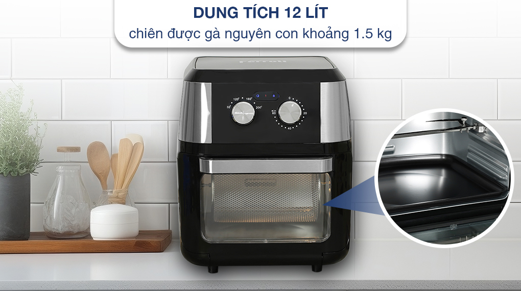 Lò chiên không dầu Ferroli FAF-12M 12 lít - Dung tích 