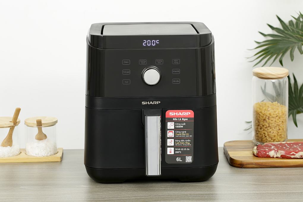 Nồi chiên không dầu Sharp 6 lít KF-AF60EV-BK Màu Đen