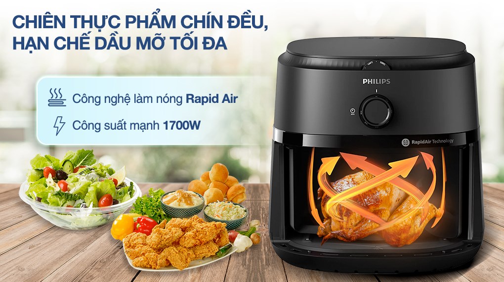 Nồi chiên không dầu Philips 6.2 lít NA130/00