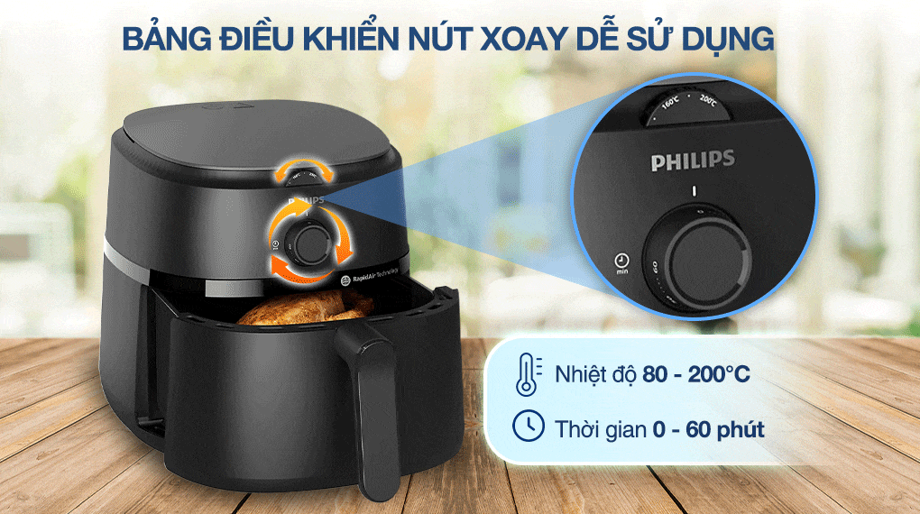 Nồi chiên không dầu Philips 6.2 lít NA130/00