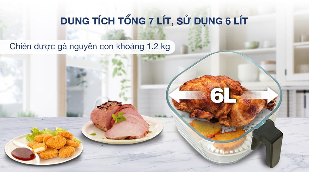 Nồi chiên không dầu Mishio 7 lít MK373
