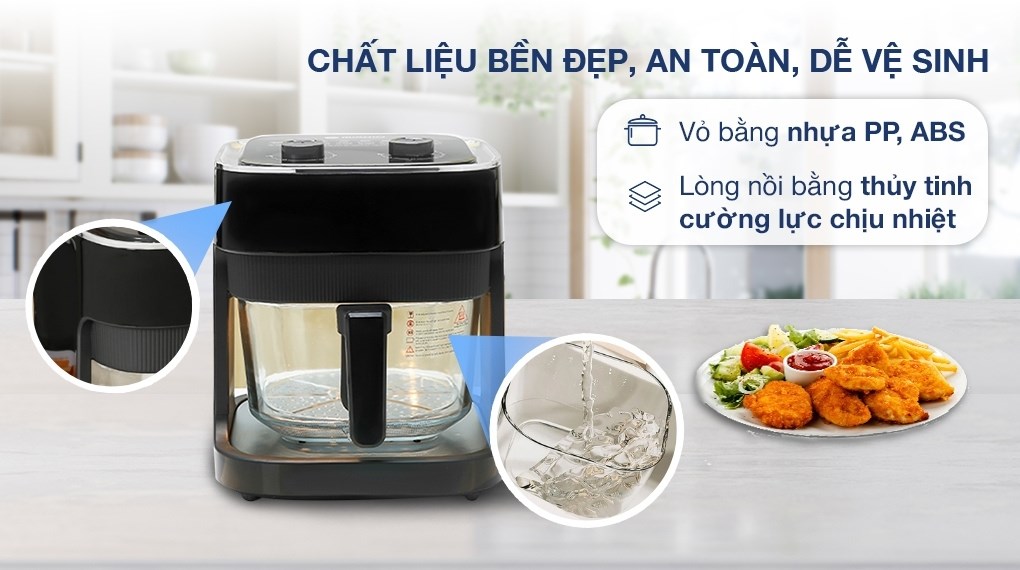 Nồi chiên không dầu Mishio 7 lít MK373